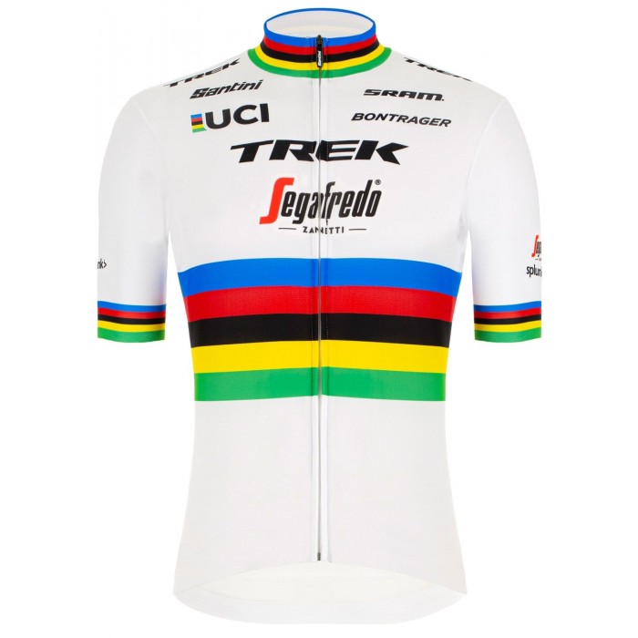 Wielerkleding Profteams 2020 TREK-SEGAFREDO Road Bike World Champion Wielershirt Met Korte Mouwen Langer Reißverschluss