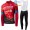 Winter Fleece Bahrain Victorious Pro Team 2021 Fietskleding Set Wielershirts Lange Mouw+Lange Wielrenbroek Bib LTWFV