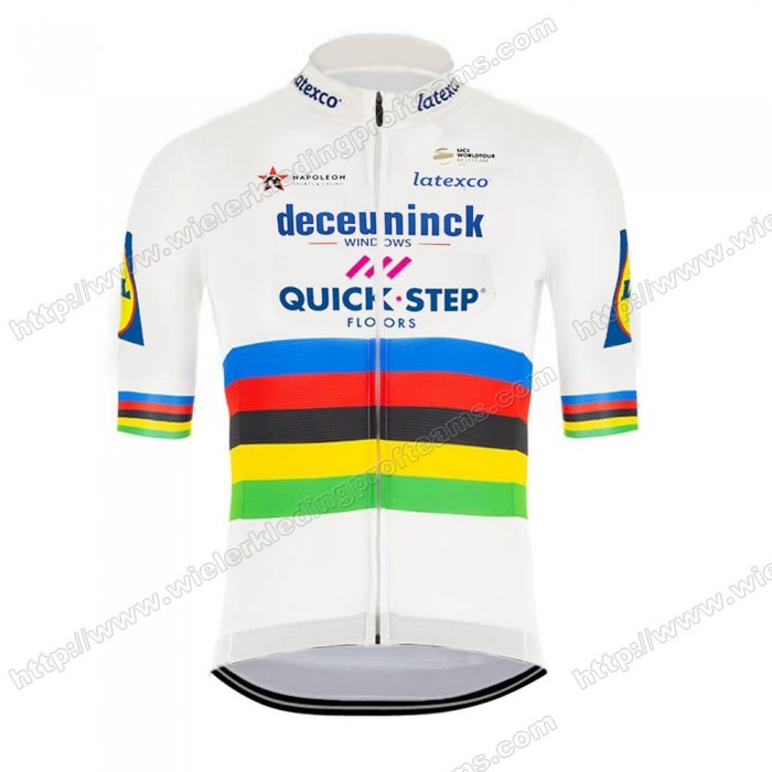 Deceuninck Quick Step 2020 UCI World Champion Fietsshirts Korte Mouws QBIMX