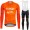 Euskaltel DBA Euskadi 2021 Fietskleding Set Wielershirts Lange Mouw+Lange Wielrenbroek Bib LTMXY