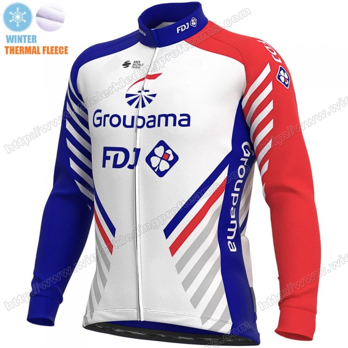 GROUPAMA FDJ Winter Thermal Fleece 2020 Wielershirts Lange Mouwen MPRVO