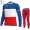 France FDJ Winter Thermal Fleece 2020 Fietskleding Set Wielershirts Lange Mouw+Lange Wielrenbroek Bib PDSWU