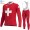 Swiss FDJ Winter Thermal Fleece 2020 Fietskleding Set Wielershirts Lange Mouw+Lange Wielrenbroek Bib DOVGD