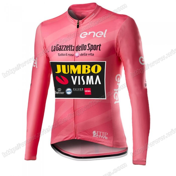 Giro D'italia Jumbo Visma 2021 Wielershirts Lange Mouwen POONB