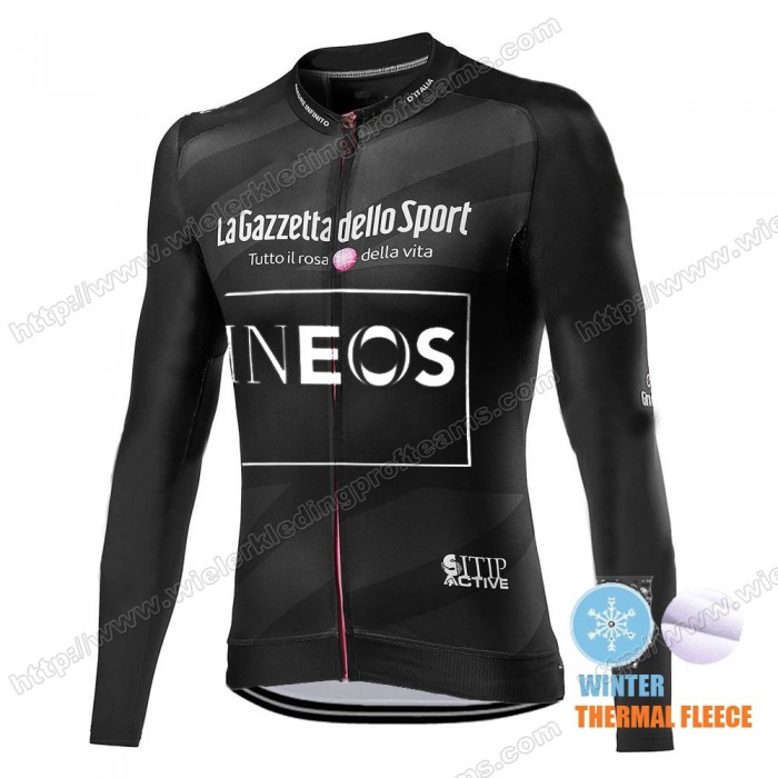 Winter Thermal Fleece Men Giro D'italia INEOS 2021 Wielershirts Lange Mouwen FGODF