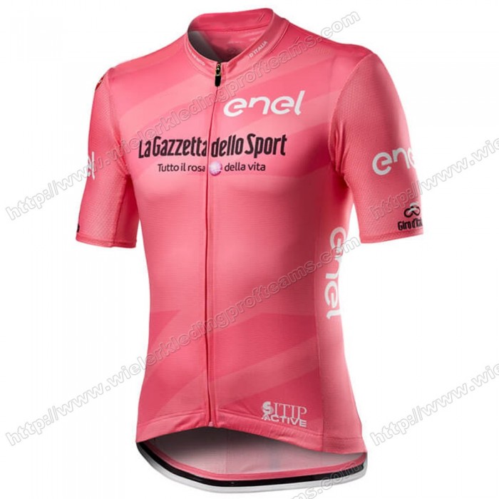 Giro D'italia 2020 Men Fietsshirts Korte Mouw Pink JRRHG