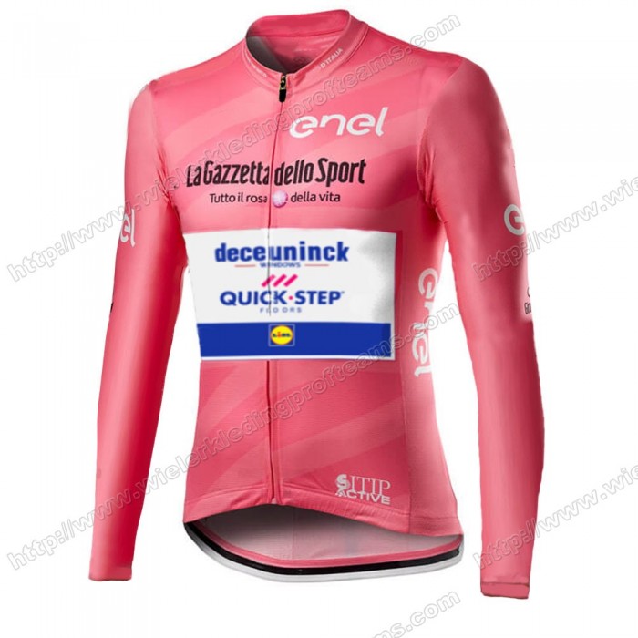 Giro D'italia Quick Step 2021 Wielershirts Lange Mouwen VHVOI