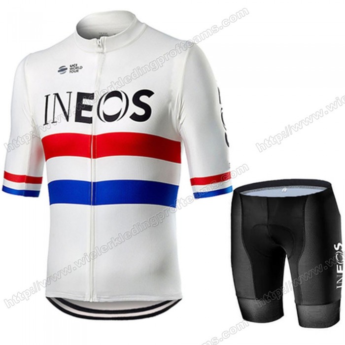 INEOS 2020 Fietskleding Set Fietsshirt Met Korte Mouwen+Korte Koersbroek Bib FEVPD