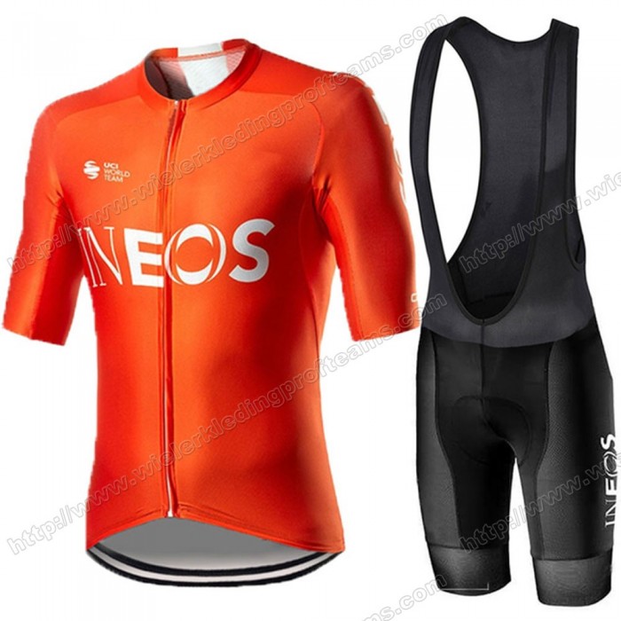 INEOS 2020 Fietskleding Set Fietsshirt Met Korte Mouwen+Korte Koersbroek Bib LDIKX