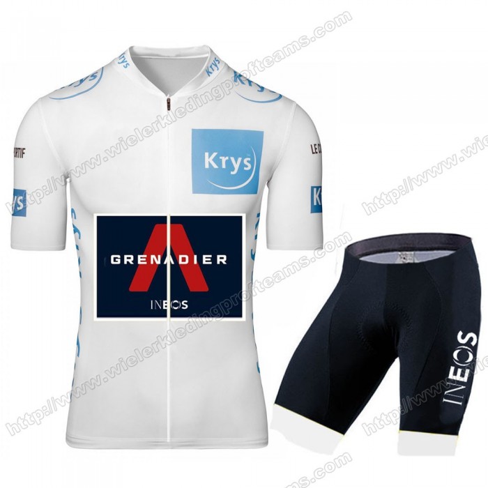 Team INEOS Grenadier 2020 Tour De France White Wielerkleding Set Wielershirts Korte+ Wielrenbroek YTUIL