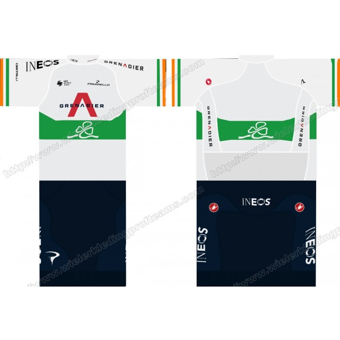 Team INEOS Grenadier 2020 UCI World Champion Wielerkleding Set Wielershirts Korte+ Wielrenbroek BYERM