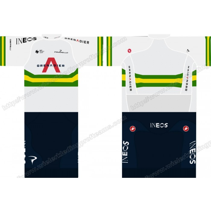Team INEOS Grenadier 2020 UCI World Champion Wielerkleding Set Wielershirts Korte+ Wielrenbroek GUNLR