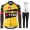 Jumbo Visma Femmes Pro Team 2021 Fietskleding Set Wielershirts Lange Mouw+Lange Wielrenbroek Bib NAEHP