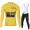 Jumbo Visma 2020 Tour De France Fietskleding Set Wielershirts Lange Mouw+Lange Wielrenbroek Bib FUWUT