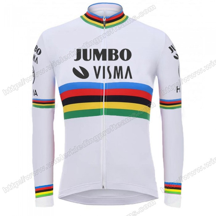 Team Jumbo Visma UCI World Champion 2020 Wielershirts Lange Mouwen XKQAK