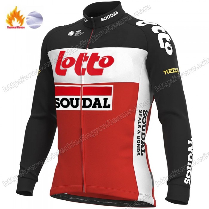 Winter Fleece Lotto Soudal Pro Team 2021 Wielershirts Lange Mouwen WMUTR