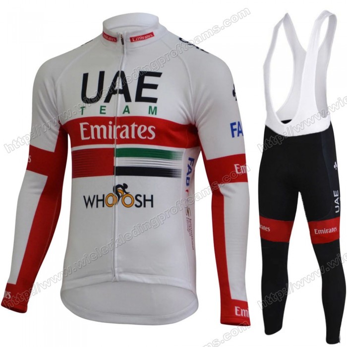 UAE EMIRATES Pro Team 2020 Fietskleding Set Wielershirts Lange Mouw+Lange Wielrenbroek Bib GGQIB