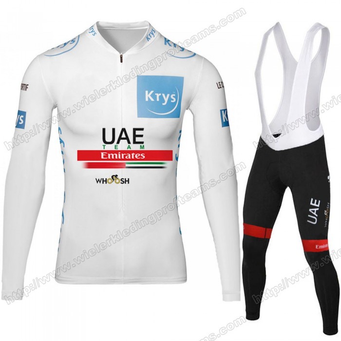 UAE EMIRATES Tour De France 2020 Fietskleding Set Wielershirts Lange Mouw+Lange Wielrenbroek Bib SSVXA