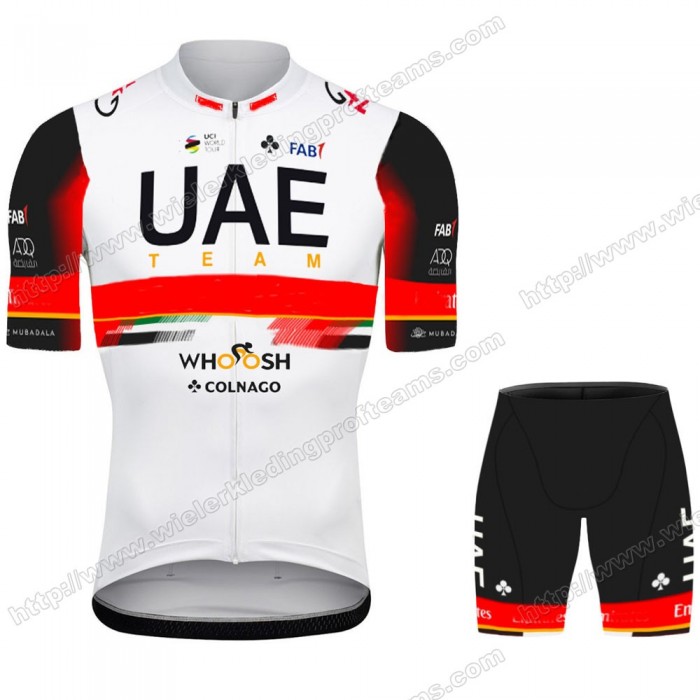 UAE Emirates Pro 2021 Team Wielerkleding Set Wielershirts Korte+Korte Fietsbroeken LHTLH