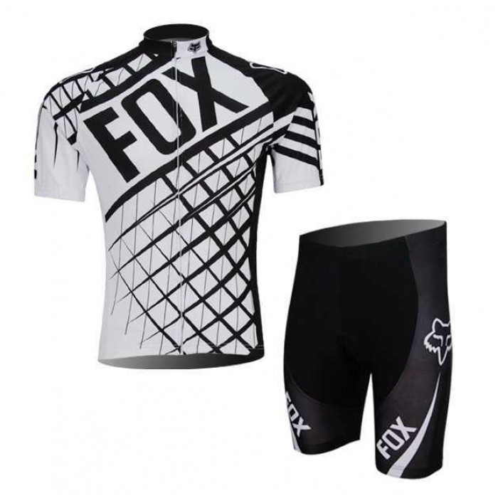 FOX 2014 Wielerkleding Set Wielershirts Korte Mouw+Fietsbroek Grijs