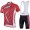 2014 Fox Bike Teams Fietskleding Set Fietsshirt Met Korte Mouwen+Korte Koersbroek Rood