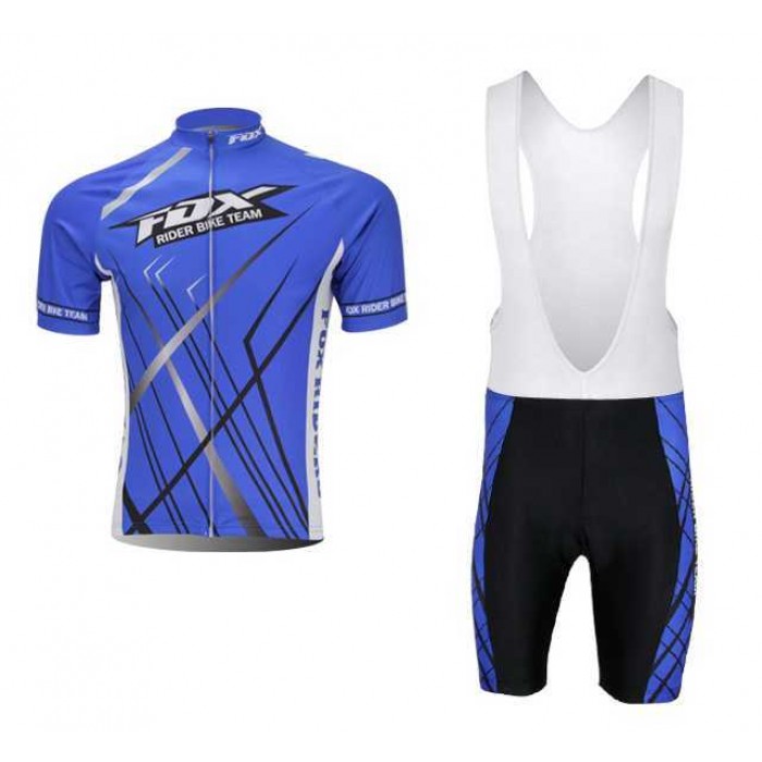 FOX 2014 Fietskleding Set Fietsshirt Met Korte Mouwen+Korte Koersbroek Blauw