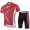 2014 Fox Bike Teams Wielerkleding Set Set Wielershirts Korte Mouw+Fietsbroek Rood