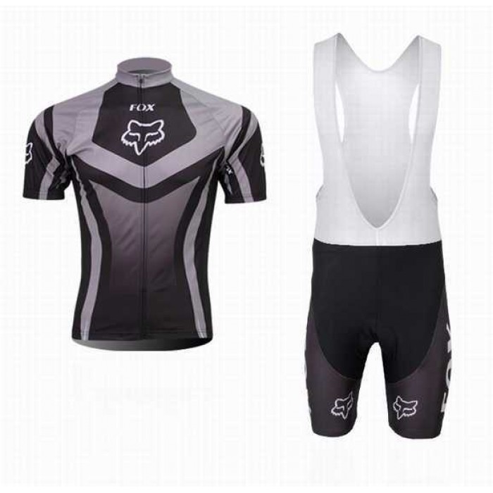 2014 Fox Racing Fietskleding Set Fietsshirt Met Korte Mouwen+Korte Koersbroek Zwart