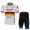 2013 Garmin Sharp Barracuda Tedesco Kampioen Wielerkleding Set Wielershirts Korte Mouw+Fietsbroekje Wit Zwart