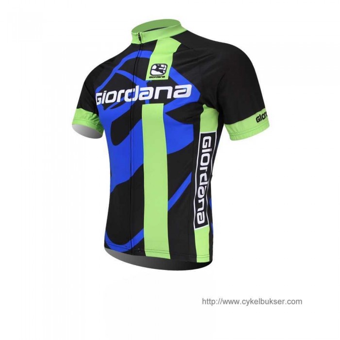 Teams Giordana Wielershirt Met Korte Mouwen Zwart Groen