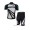 Teams Giordana Wielerkleding Set Set Wielershirts Korte Mouw+Fietsbroek Wit Zwart Blauw