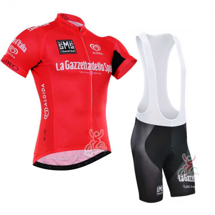 2016 Tour De Italia Fietskleding Set Fietsshirt Met Korte Mouwen+Korte Koersbroek Rood