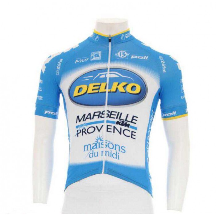 2016 KTM-Delko Marseille Provence Wielershirt Met Korte Mouwen Blauw