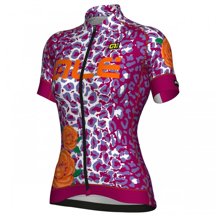 Dames Ale Graphics PRR Agguato-Viola Wielershirt Korte Mouw