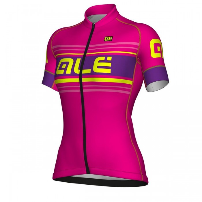 Dames Ale Formula 1.0 Sinuosa-Roze Wielershirt Korte Mouw