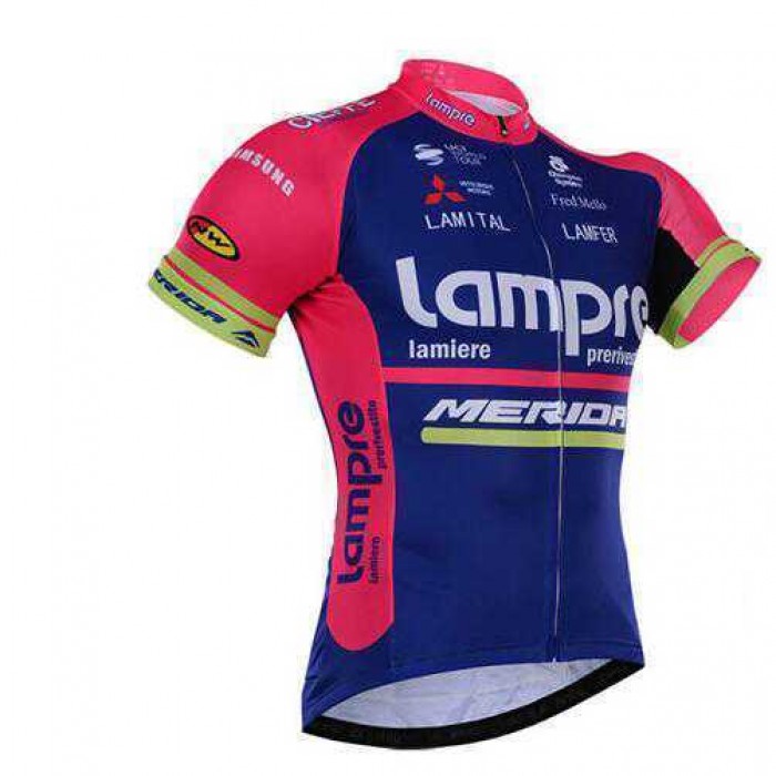 2016 Lampre Merida Wielershirt Met Korte Mouwen