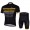 2013 Livestrong Wielerkleding Set Wielershirts Korte Mouw+Fietsbroekje Zwart Geel