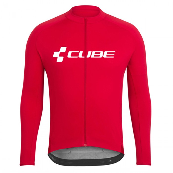 2018 Cube Rood Wielershirt Lange Mouw