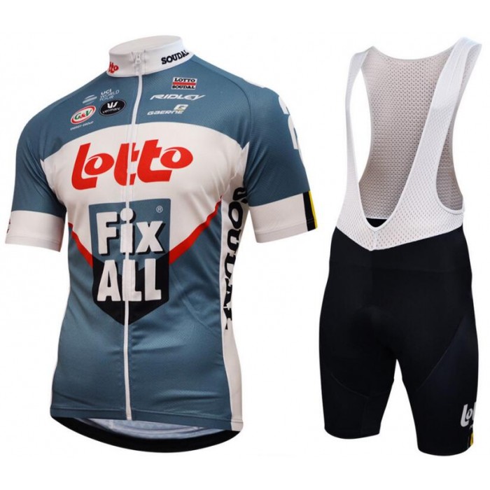 Lotto Soudal Fix ALL 2018 Fietskleding Set Wielershirt Korte Mouw+Korte Fietsbroeken Bib