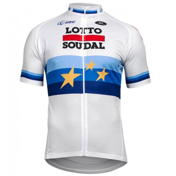 LOTTO SOUDAL European Champion 2018 Wielershirt Korte Mouw