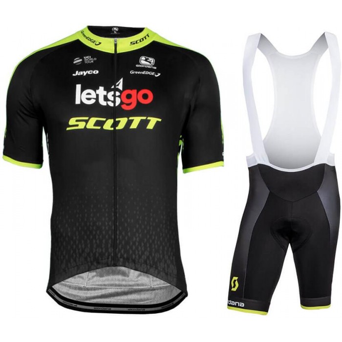 MITCHELTON-SCOTT Tour De France 2018 Fietskleding Set Wielershirt Korte+Korte Fietsbroeken Bib