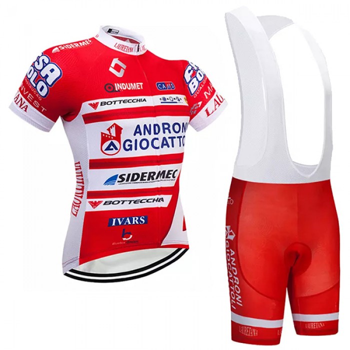 2018 Androni Giocattoli Fietskleding Set Wielershirt Korte Mouw+Korte Fietsbroeken Bib