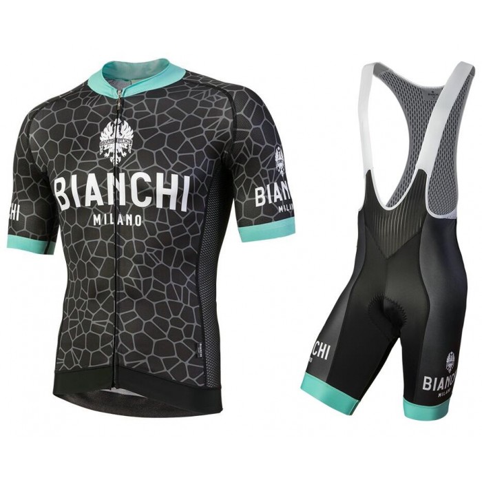 Bianchi Milano Venteno Fietskleding Set Wielershirt Korte Mouwen+Korte Fietsbroeken Bib