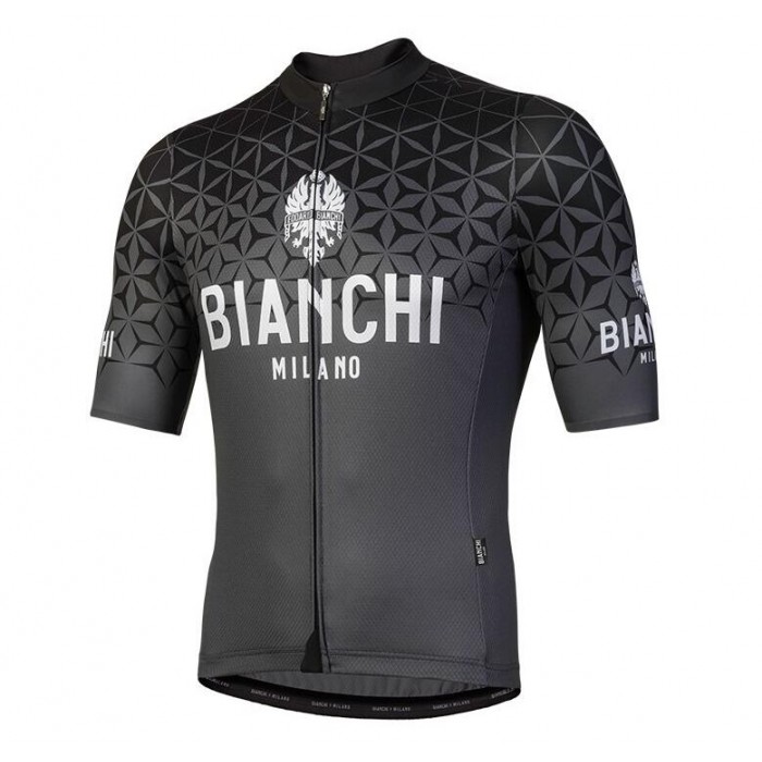 Bianchi Milano Black Wielershirt Korte Mouwen