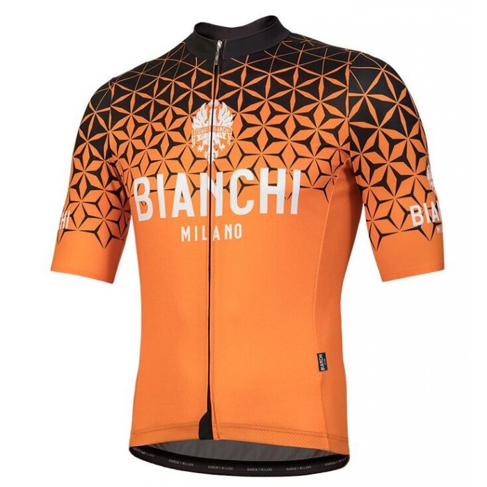 Bianchi Milano Conca Orange Wielershirt Korte Mouwen