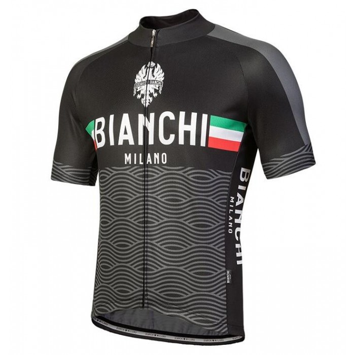 Bianchi Milano Attone Black Wielershirt Korte Mouwen