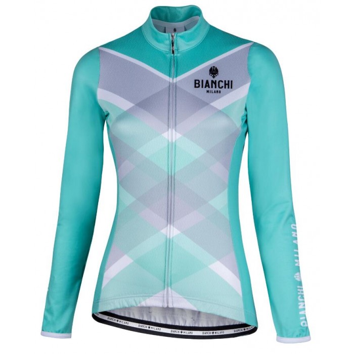 BIANCHI MILANO Dames Cornedo Celeste Wielershirt Lange Mouw