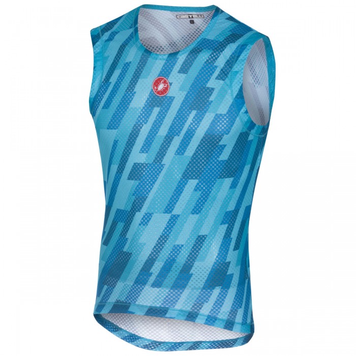 Castelli Pro Mesh-Light Bleu Wielershirt Mouwloze