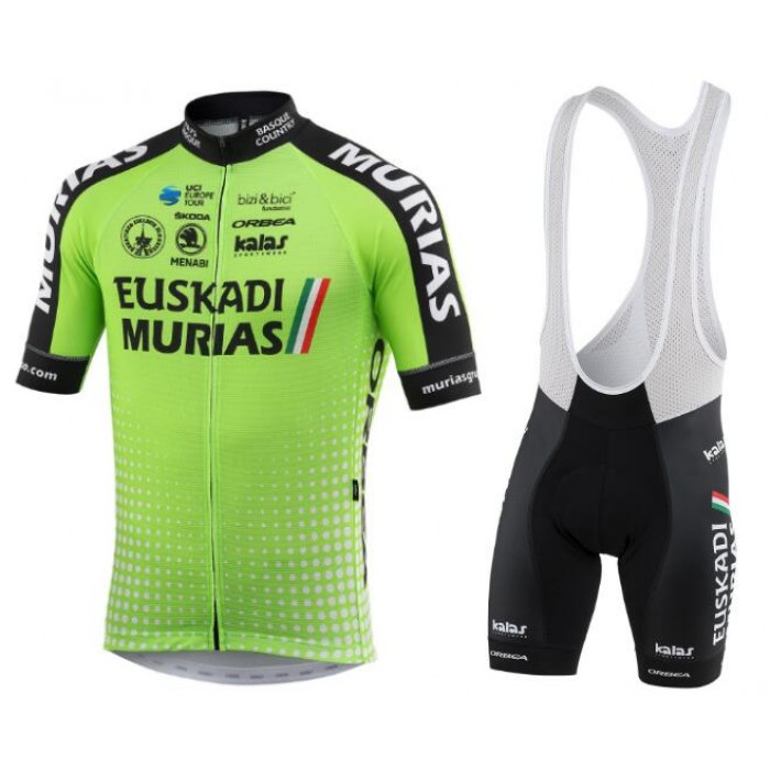 EUSKADI MURIAS 2018 TEAM Fietskleding Set Wielershirt Korte Mouw+Korte Fietsbroeken Bib