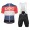 POC Essential Prismane Multi Red Fietskleding Set Wielershirt Korte Mouwen+Korte Fietsbroeken Bib